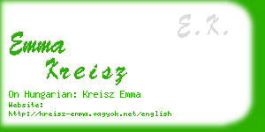emma kreisz business card